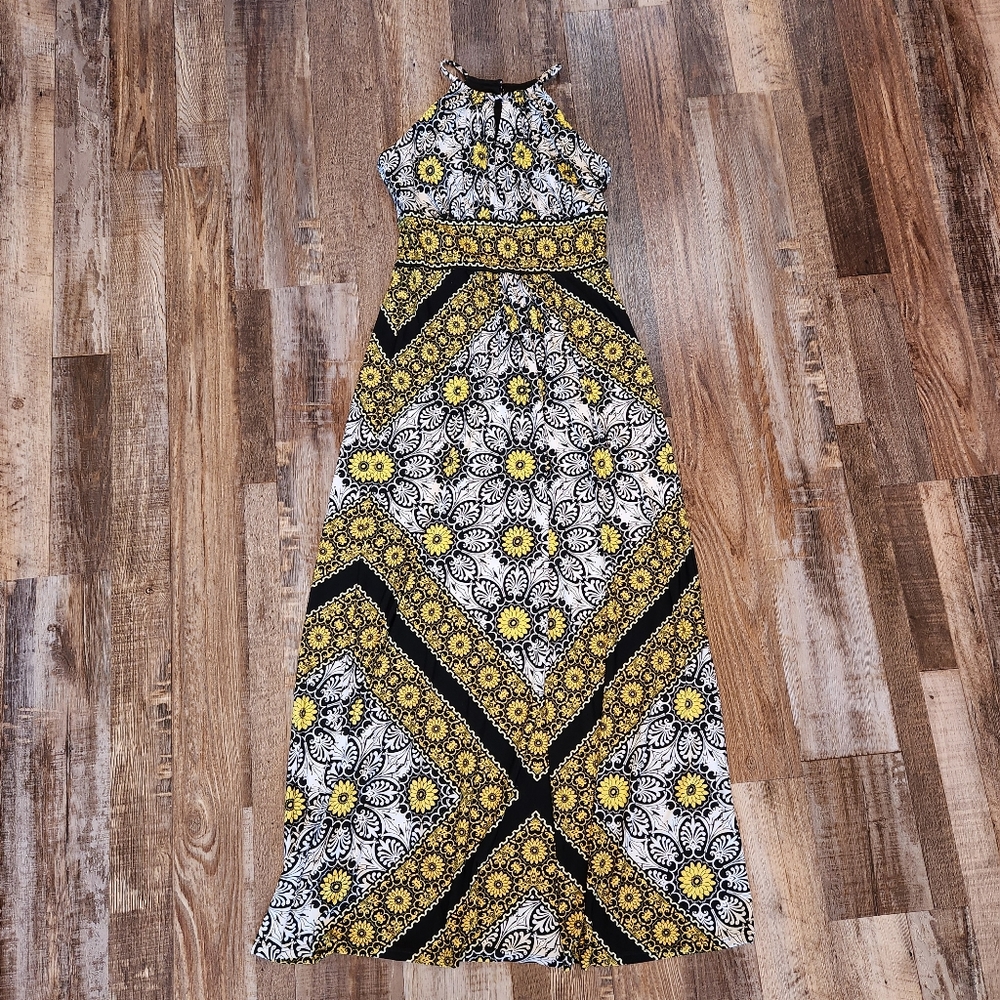 Maggy L Floral Print Maxi Dress Size 6